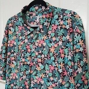CHUBBIES Shirt Boomerang Polo Golf  Performance Men's XXL All Over Floral SS